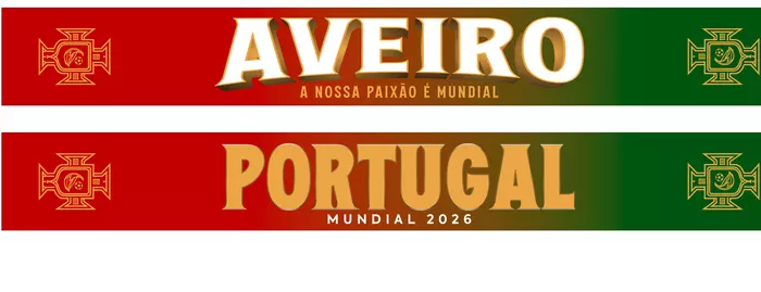 Cachecol oficial Aveiro Mundial 2026 da Fan Zone